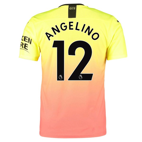 Maillot Football Manchester City NO.12 Angelino Third 2019-20 Orange